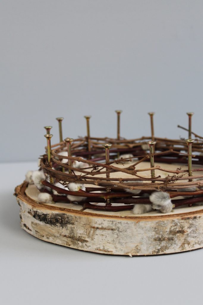 Holzscheibe,Schrauben Äste,Diy Osternest